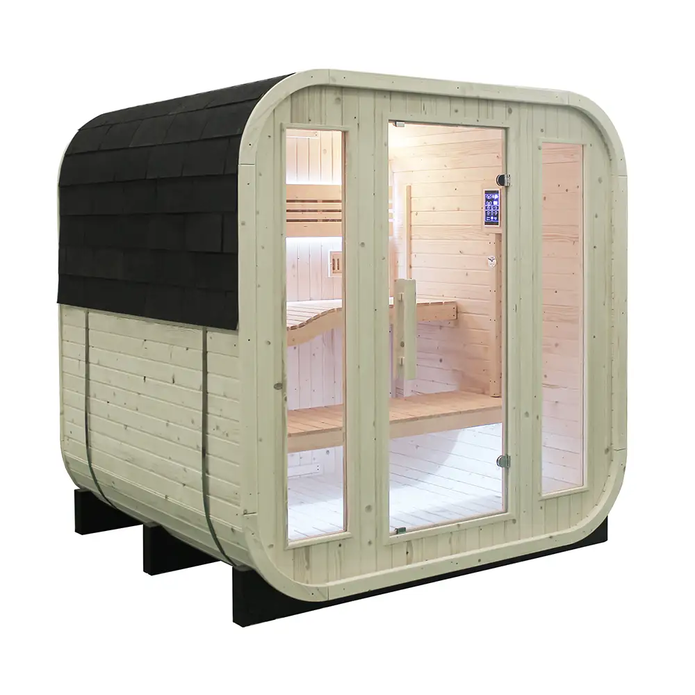 Centuraheat 2-4 Person Outdoor Steam Square Sauna Garden sauna Cabin sauna