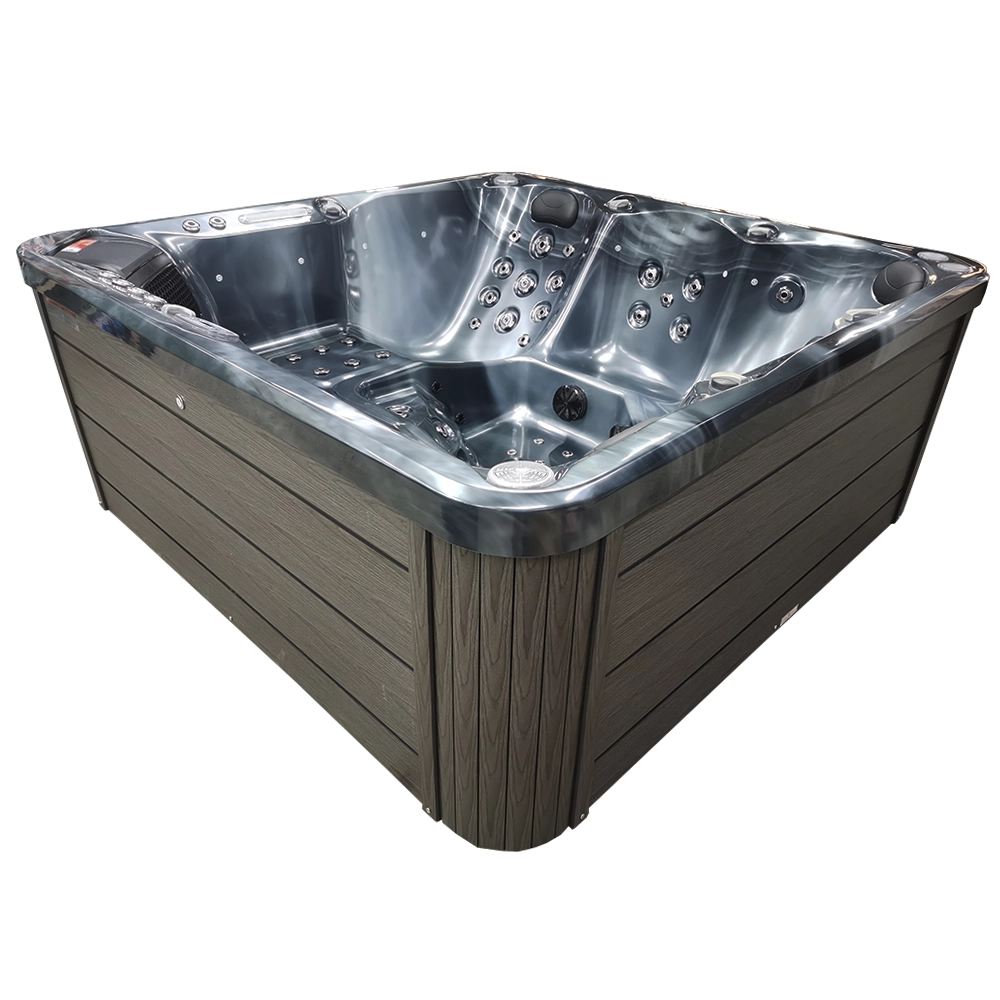 Black 5-Seater Hot Tub - Hydrotherapy Pro Spa