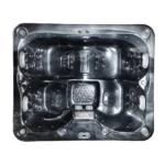 black 3-4 seater hot tub