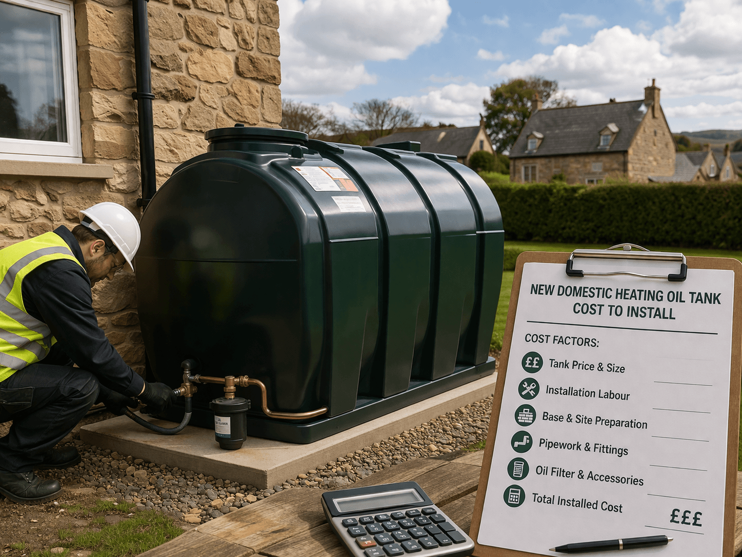 New Domestic Heating Oil Tank Cost to Install